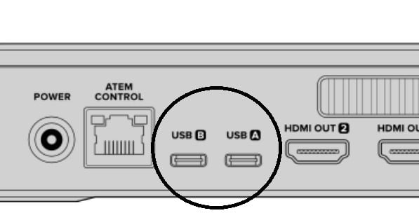 USB C output of the ATEM Mini Extreme ISO