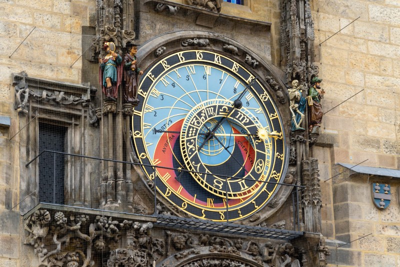 Astronomical clock on Old Town Hall in Prague