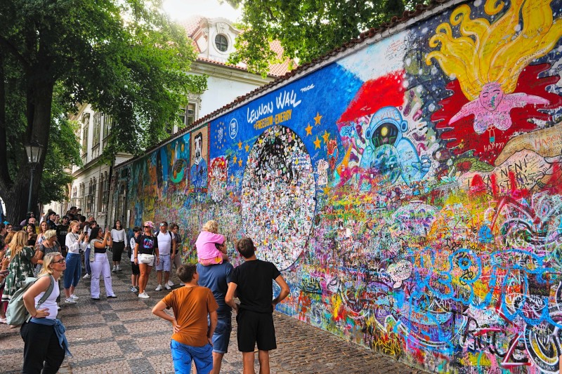 The John Lennon Wall in Mala Strana in Prague