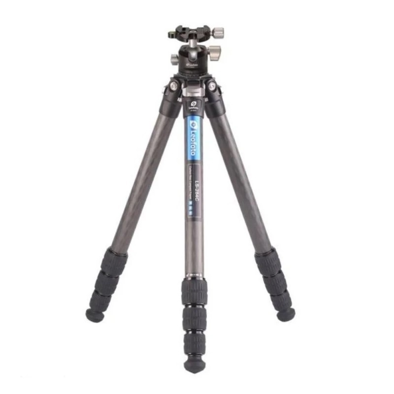 A professional carbon fiber tripod designed for photography with adjustable legs and a ball head.