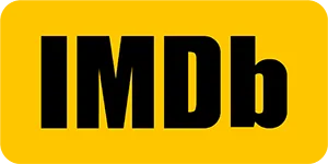 The IMDb logo in bold black letters on a yellow background, representing the popular film and TV database.
