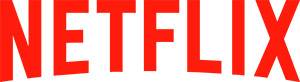 Netflix logo. A minimalistic design featuring a vibrant red background with overlapping green triangular shapes, symbolizing mountains or trees.